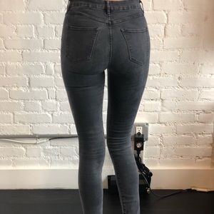 3x1 gray distressed denim skinny jeans
